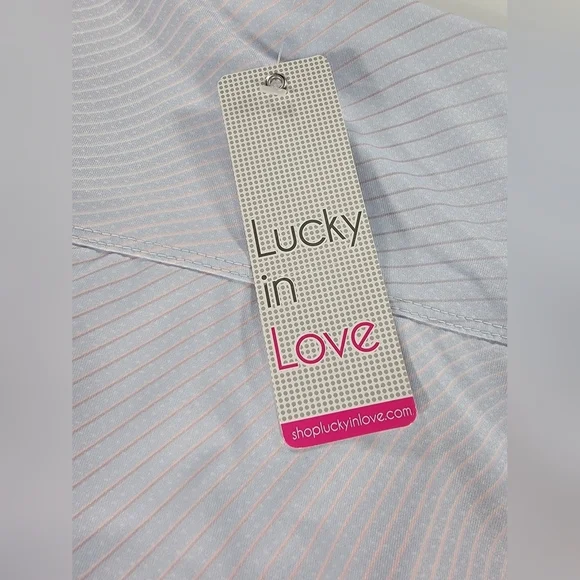 NEW Lucky in Love Scallop Golf Skirt Skort Pickleball Tennis Blue Pink Hombre XL